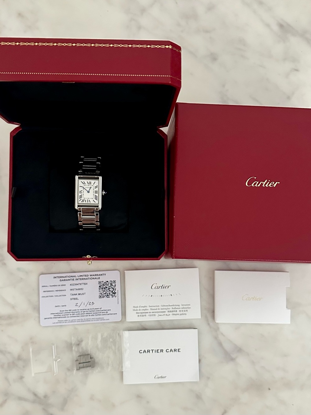 Cartier Large tank must w/receipt